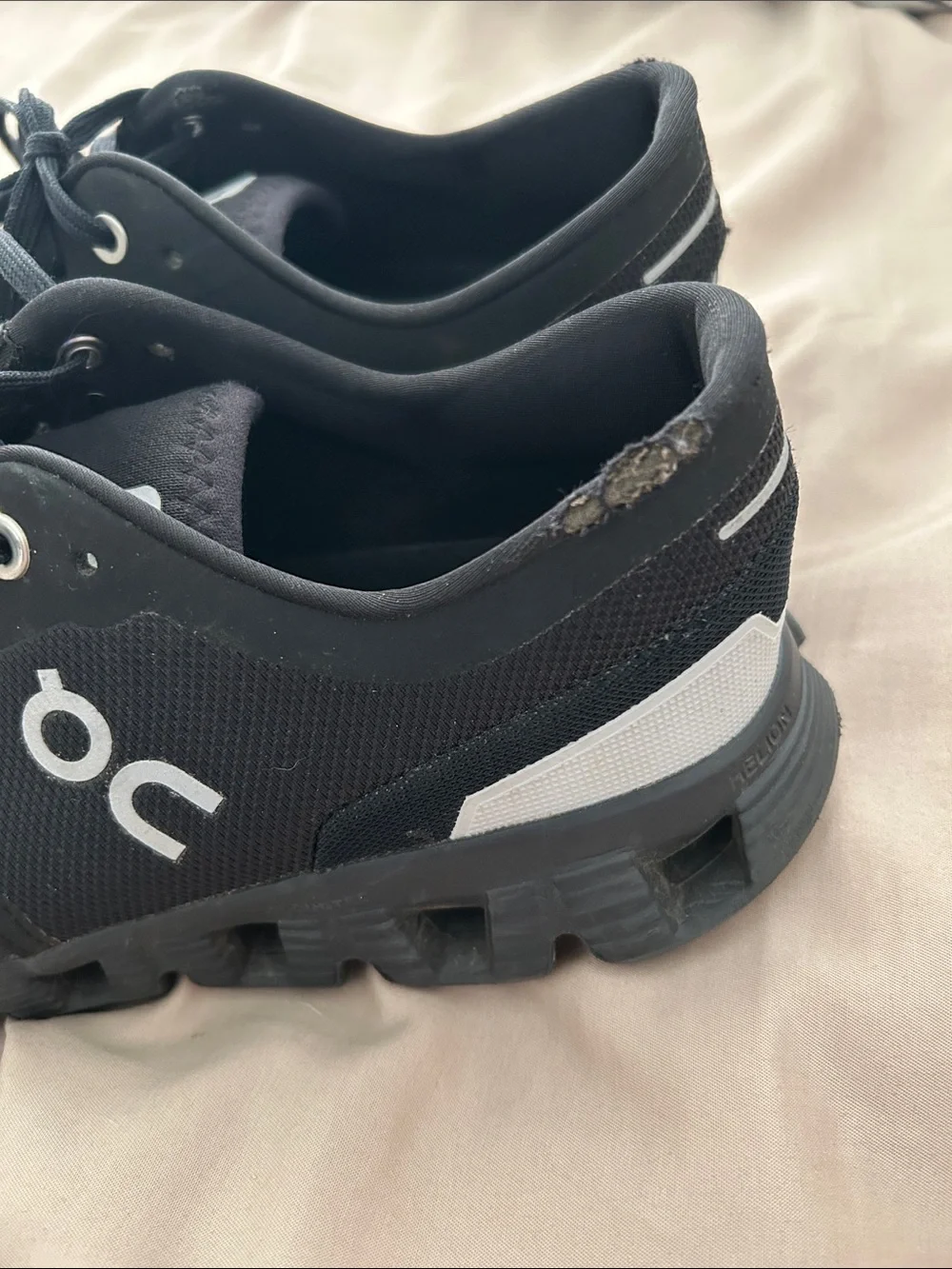 On Running Men's Black Athletic Cloud Shoes with White Accents